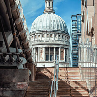 Buy canvas prints of Stairs to St Paul's Cathedral, London by Bradley Taylor