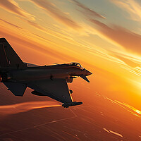Buy canvas prints of Eurofighter Typhoon ~ Into the Sunset by T2 