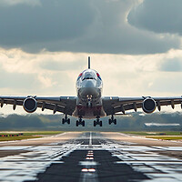 Buy canvas prints of British Airways Airbus A380 Landing by T2 