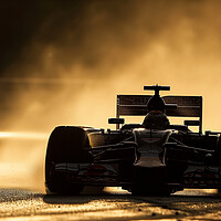 Buy canvas prints of Formula 1 Car Silhouette: Sunshine and Showers by T2 