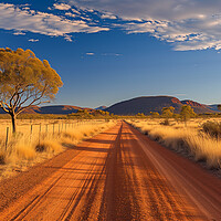 Buy canvas prints of Australian Outback red dirt Road by T2 