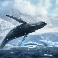 Buy canvas prints of Humpback Whale Breaching by T2 