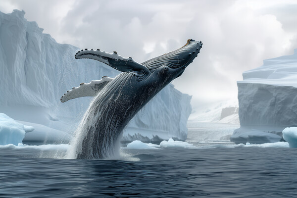 Humpback Whale Breaching Picture Board by T2 