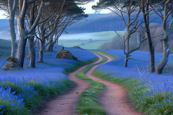 Bluebell Woods ~ Into the Mist Picture Board by T2 
