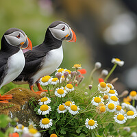 Buy canvas prints of Pair of Atlantic Puffins by T2 