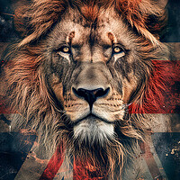 Buy canvas prints of British Union Jack Lion by T2 