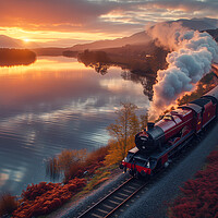 Buy canvas prints of Scottish Highlands Steam Train by T2 