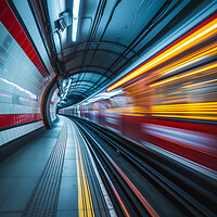 Buy canvas prints of London Underground Blur by T2 