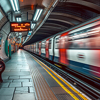 Buy canvas prints of London Underground Blur by T2 