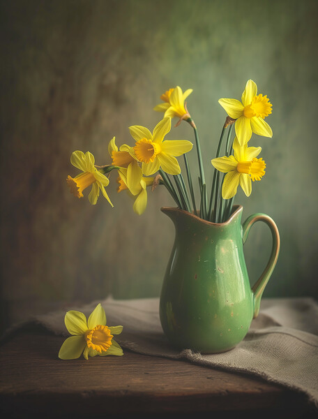 Daffodils in a Jug Picture Board by T2 