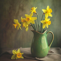 Buy canvas prints of Daffodils in a Jug by T2 