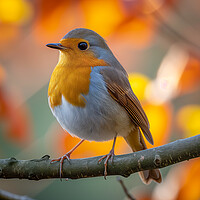 Buy canvas prints of Robin Red Breast Bird by T2 