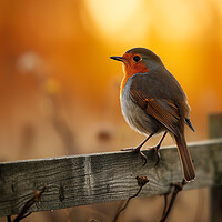 Buy canvas prints of Robin Red Breast Bird by T2 