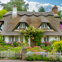 Buy canvas prints of English Thatched Cottage by T2 