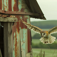 Buy canvas prints of Barn Owl Return Home by T2 