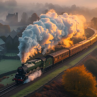 Buy canvas prints of Vintage Steam Train by T2 