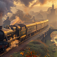 Buy canvas prints of Steam Train Art by T2 