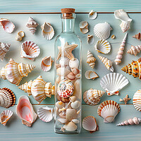 Buy canvas prints of Seashells in a Bottle by T2 
