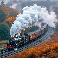 Buy canvas prints of Steam Train Art by T2 
