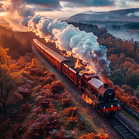 Buy canvas prints of Scottish Highlands Steam Train by T2 