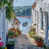 Buy canvas prints of Cornish Fishing Village Cornwall by T2 