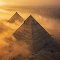 Buy canvas prints of Giza Pyramids Ancient Egypt by T2 