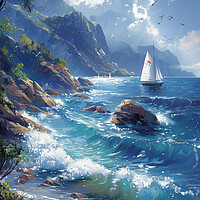Buy canvas prints of Mediterranean Shores by T2 