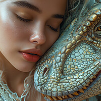 Buy canvas prints of Princess and the Dinosaur by T2 