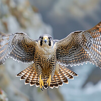 Buy canvas prints of Peregrine falcon by T2 