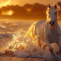 Buy canvas prints of White Andalusian Horse by T2 
