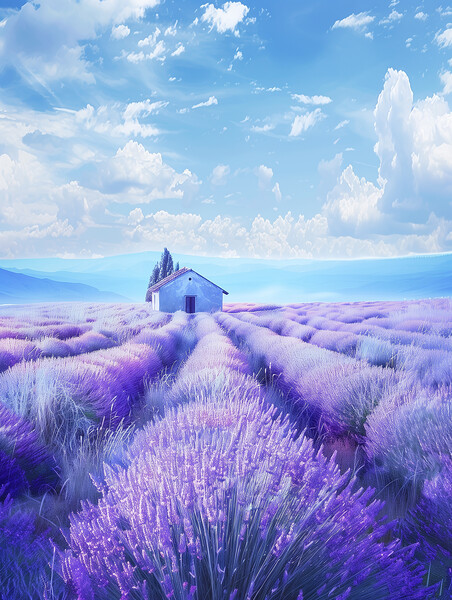 lavender Fields Provence France Picture Board by T2 