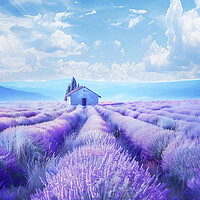 Buy canvas prints of lavender Fields Provence France by T2 