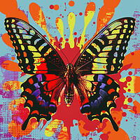 Buy canvas prints of Paint explosion Butterfly by T2 