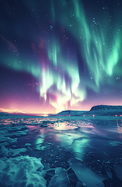Aurora Borealis Iceland Picture Board by T2 