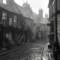 Buy canvas prints of York backstreets Black and White by T2 