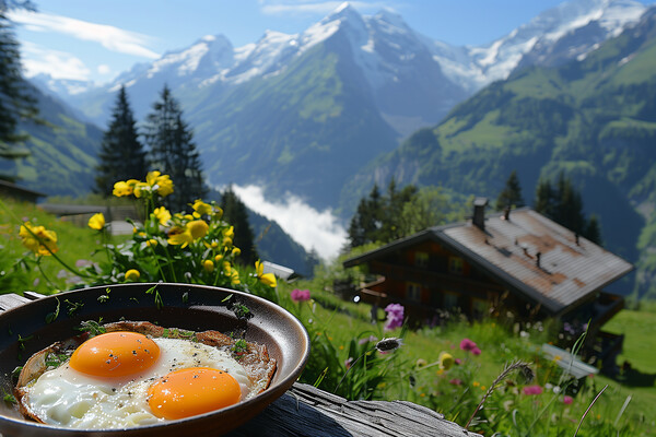 Breakfast in the Alps Picture Board by T2 