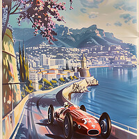 Buy canvas prints of Vintage Monaco Grand Prix Travel Poster by T2 