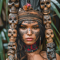 Buy canvas prints of Amazon Jungle Tribe Woman by T2 