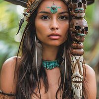 Buy canvas prints of Amazon Jungle Tribe Woman by T2 