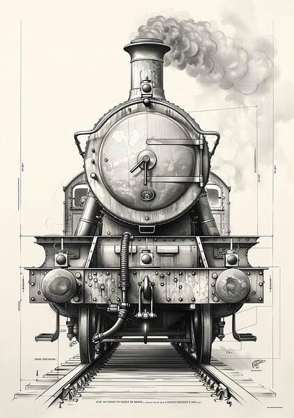 Steam Train Nostalgia Picture Board by T2 