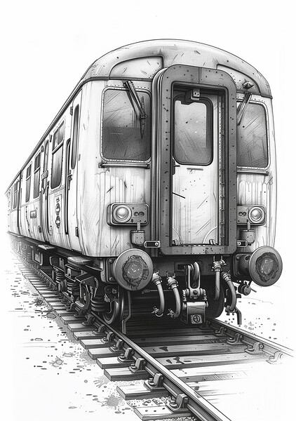 1970s Diesel Train Nostalgia Picture Board by T2 