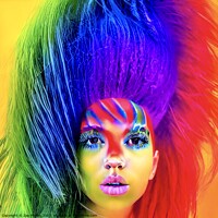 Buy canvas prints of She’s A Rainbow  by Zap Photos