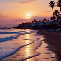 Buy canvas prints of Marbella sunset by Zap Photos
