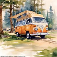 Buy canvas prints of  VW Camper van holidays  by Zap Photos