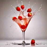 Buy canvas prints of Strawberry Splash by Zap Photos