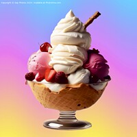 Buy canvas prints of Ice Cream Sundae  by Zap Photos