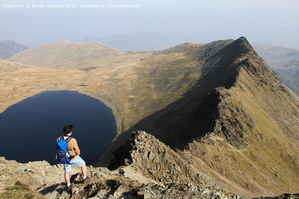 Striding Edge from Helvellyn Picture Board by Bryan Attewell