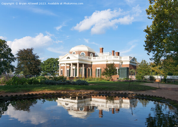 Thomas Jefferson's house at Monticello, Charlottes Picture Board by Bryan Attewell