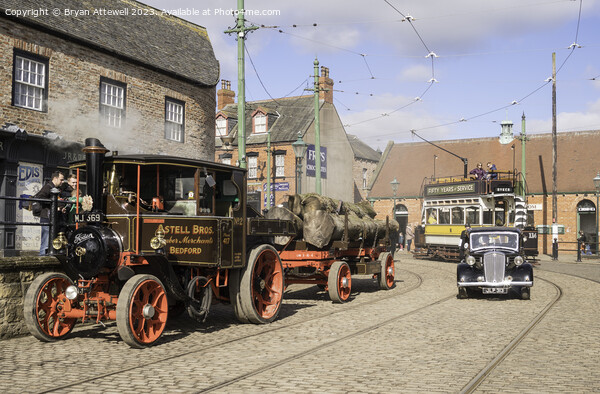 Street scene in the town at Beamish Museum  Picture Board by Bryan Attewell