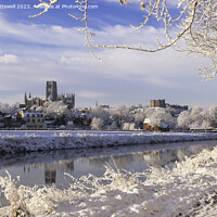 Buy canvas prints of Durham cathedral and castle keep in the winter  by Bryan Attewell
